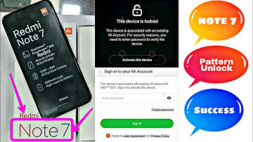Redmi note 7 hard reset Pattern unlock success