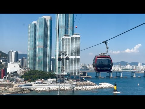 【近未来の世界】まるで空を飛んでいるような絶景ロープウェイ体験｜人生初の韓国ソロ旅 in 釜山｜松島海上ケーブルカー・国際市場グルメ・韓国の東横イン宿泊