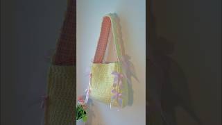 🎀Crochet Tote Bag With Bow🎀 #crochetbag #crochet