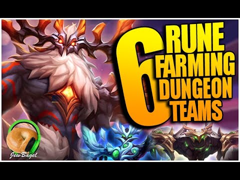 6 Dimensional Hole RUNE FARMING Teams (Summoners War)