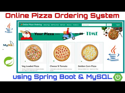 Online Pizza Ordering System Project in Spring Boot | Spring MVC | Java | JSP |  Spring Boot Project