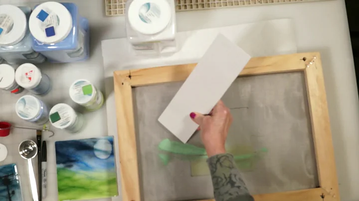 glass powder sifting with a silkscreen