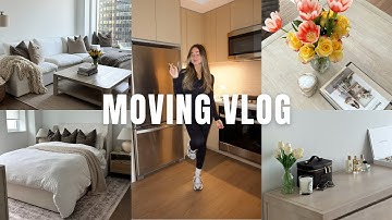 MOVING VLOG! 📦 | a new chapter, unpacking, organizing, + furnished apartment tour