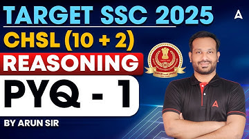 SSC CHSL Reasoning Previous Year Paper in Tamil | SSC CHSL Reasoning PYQ #1 | By Arun Sir