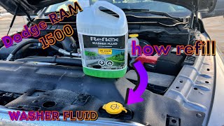 Dodge RAM 1500 - how top up windshield washer fluid