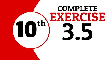 Exercise 3.5 - 10th Class Math | Waqas Nasir