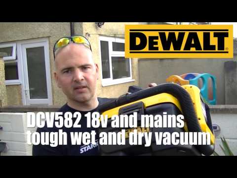 DeWalt DCV582 Workshop Wet/Dry Vacuum Cleaning Saw Dust From Concrete