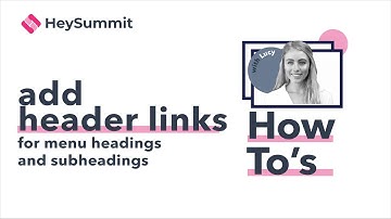 How to add header links with HeySummit