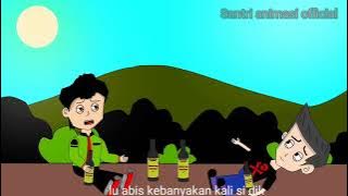 Akibat mabuk-mabukan - Animasi horor kartun lucu