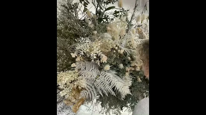 Dried flower chandelier