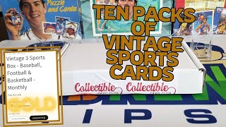 Collectible Card Club: Gold 3-Sport Vintage Edition