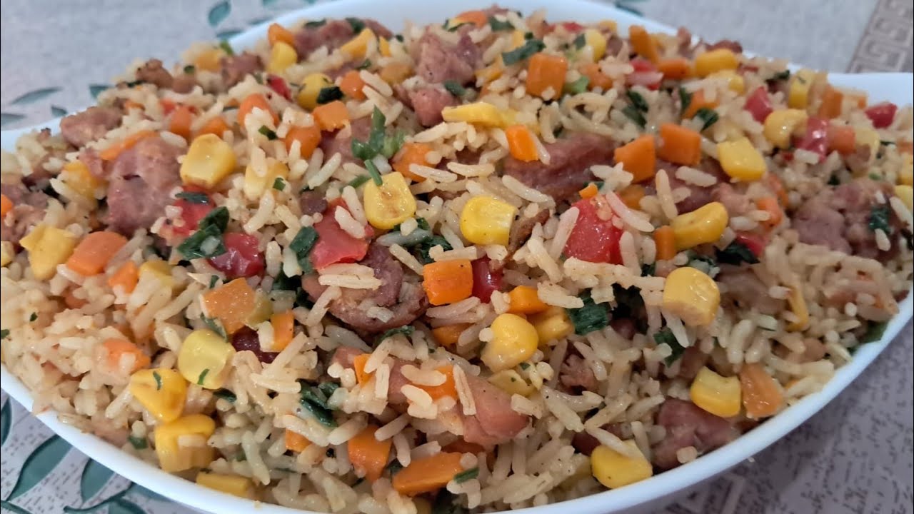 ALMOÇO COMPLETO em uma panela só, receita fácil com poucos ingredientes e deliciosa.