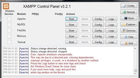 Mengubah Port Apache dan Mengatasi Error "Apache Shutdown unexpectedly" di XAMPP