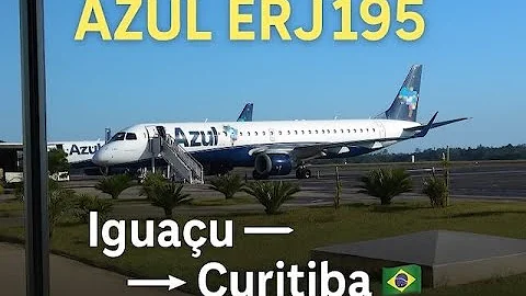 Brazil Flight 4 of 13: Azul Embraer ERJ195 Iguacu-Curitiba, Brazil