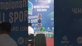 the World Record 182 jerks 132+132 by Ivan Markov. #iuklwc2023