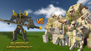 GLORIOUS WROUGHTNOUT vs ALL IRON GOLEMS in Minecraft