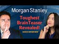 Morgan stanley mock investment banking interview  3 questions with sample answers  1 brainteaser