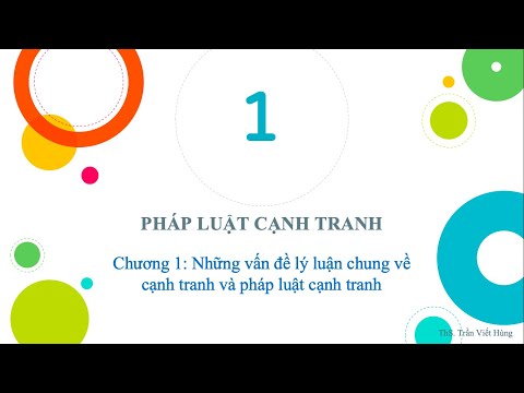 Định Nghĩa Cạnh Tranh - Bài giảng Luật cạnh tranh 2018 _ Phần 1 _ Những vấn đề chung