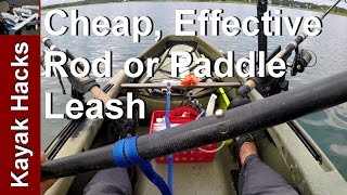Kayak Fishing Rod and Paddle Leash Dollar Store Fishing