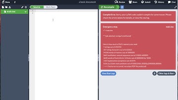 Writing a basic LaTeX document with overleaf (v2)