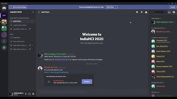 IndiaHCI 2020: Discord Server Overview
