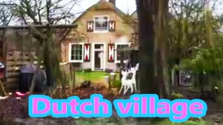 Dutch Village Boskoop in Winter. Houses and Architecture