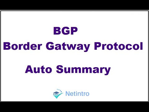 Auto Summary Bgp