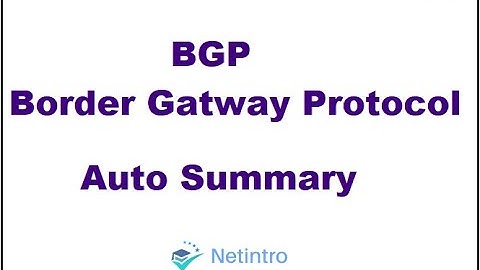 BGP Auto Summary