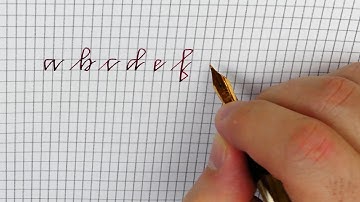 How to use the guidelines to improve your simple Italic script – Alphabet - Handwriting practice