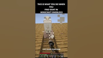 WHAT TO DO WITH GOAT IN ONEBLOCK WORLD #minecraft #shorts #oneblock #challenge