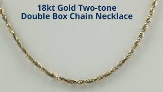 18kt Gold Two-tone Double Box Chain Necklace