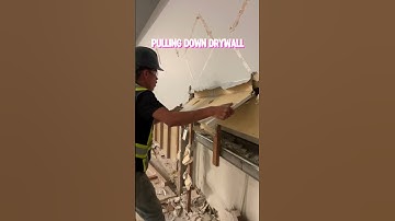 Pulling down drywall! #deconstruction #construction #demolition #building #tools