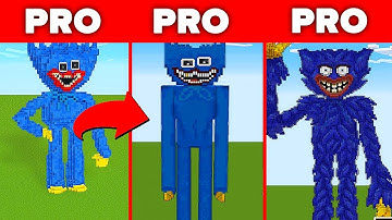 BEST 3 HUGGY WUGGY POPPY PLAYTIME HOUSE BUILD CHALLENGE - NOOB vs PRO vs HACKER vs GOD