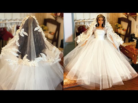 White Barbie Wedding Dress | Doll Wedding Dress Barbie | Doll Accessories | Doll  Outfits - Dolls Accessories - Aliexpress