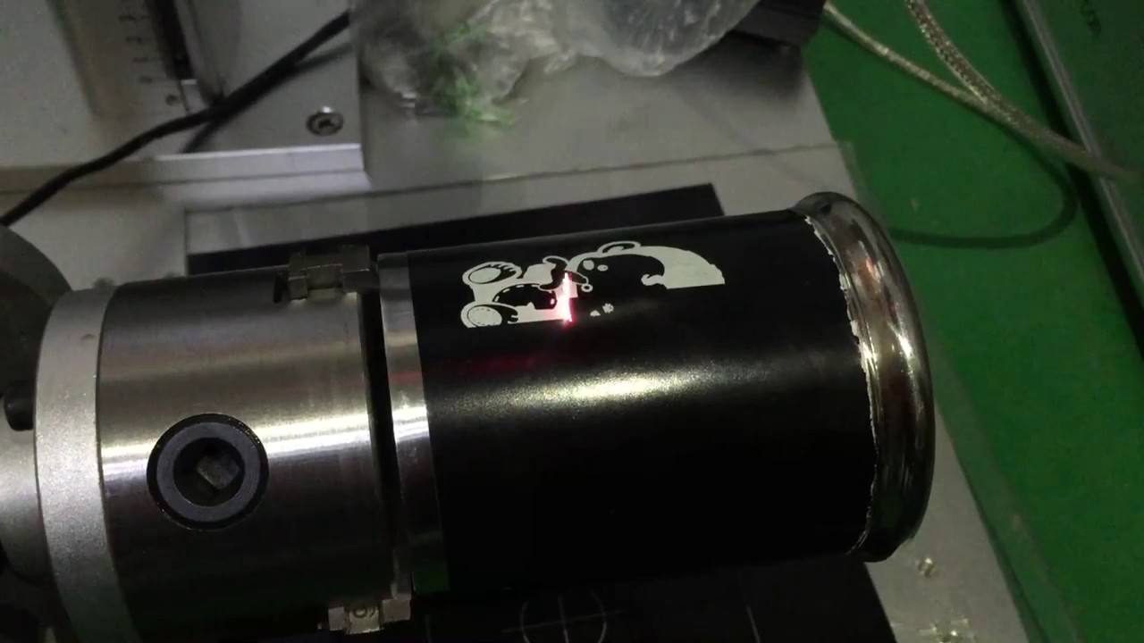 how to use ' rotary mark ' , rotary fiber laser marking machine YouTube