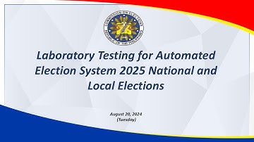 Laboratory Testing for AES 2025 National and Local Elections