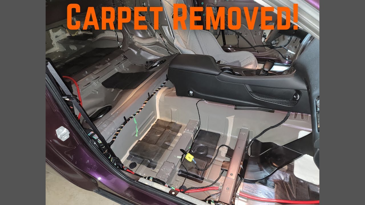 How To Remove the Carpet and Center Console from a Dodge Challenger and How Much the Carpet Weighs!