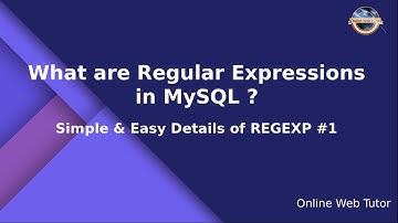 Regular Expression in MySQL | REGEXP in MySQL | MySQL Regular Expressions Concept | MySQL REGEXP