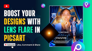 How to add lens flares to your design to give it a professional look using PicsArt.