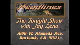 The Tonight Show with Jay Leno clips, 10/5/1998 (with Headlines)