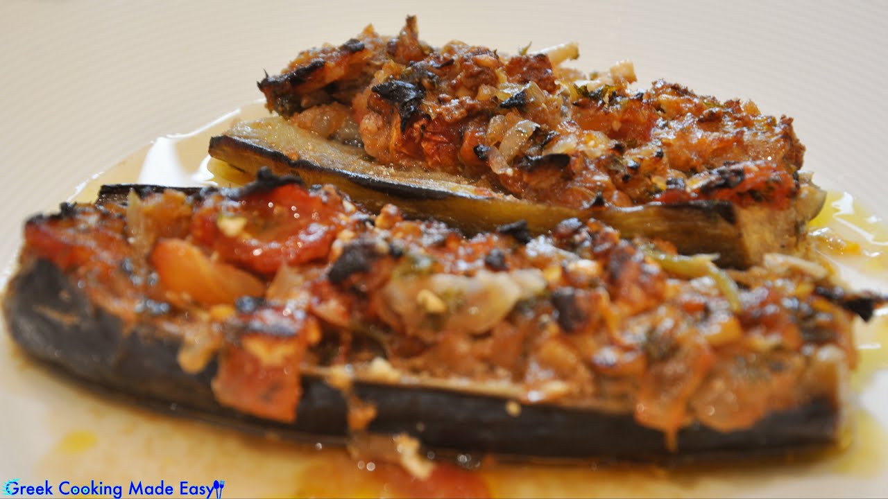 Eggplants Imam Light - Μελιτζάνες Ιμάμ Ελαφρύ | Greek Cooking Made Easy