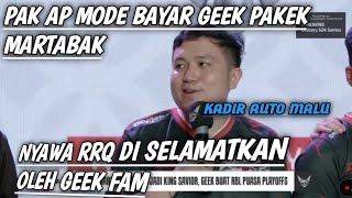 INTERVIEW GEEK FAM VS RBL❗❗ AKHIRNYA SEJARAH RRQ GK LOLOS PLAYOFFFS HILANG #mlbbidcreator