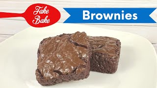 THE EASIEST FAKE BROWNIES  Fake Baking For Beginners