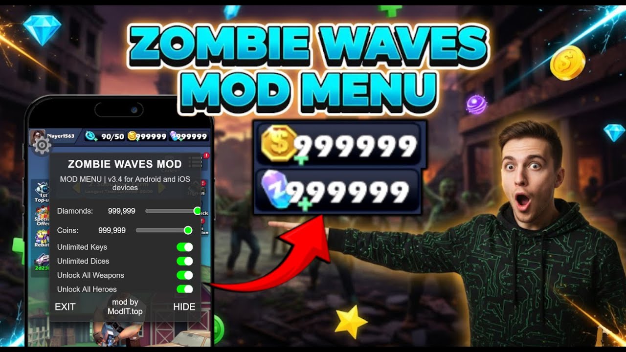 How to Get Unlimited Diamonds & Coins in Zombie Waves