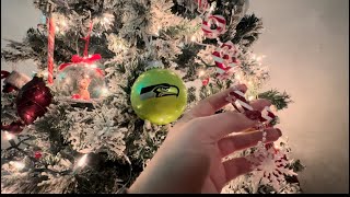 ASMR Tour of my Christmas tree ornaments (tapping & scratching) 🎄🎅🏼