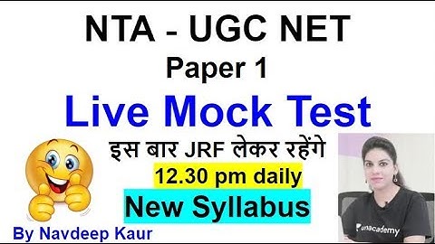 NTA ‐ UGC NET Paper 1 Live Mock Test 27 Communication