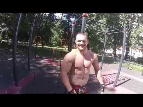 Street Workout. Упражнения на кольцах и стойка на брусьях.