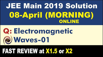 JEE Main 2019 Physics Solutions | Electromagnetic Waves 01