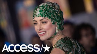 Amber Heard Wears A High-Fashion Swim Cap To The 'Aquaman' Premiere | Access