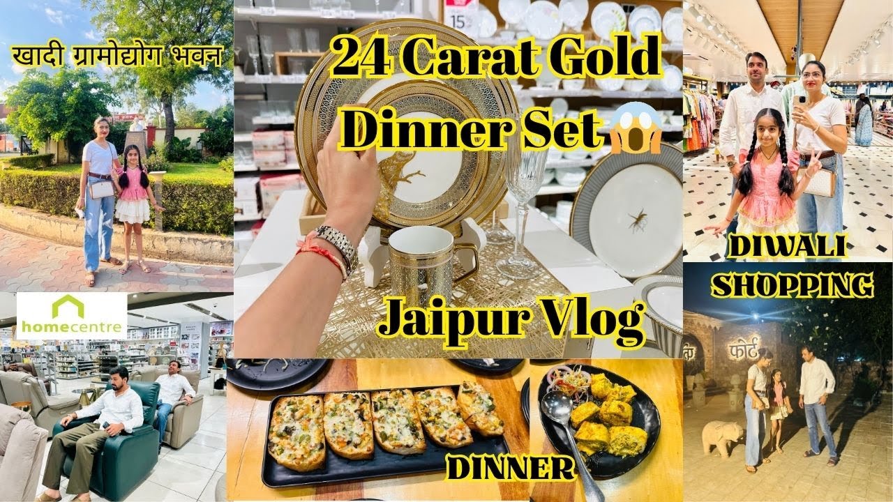 What I Bought for Diwali 🪔 | खादी ग्रामोद्योग, Gulabchand, Lifestyle 🛍️ | Dinner at Fort Jaipur 🍽️